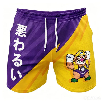 Super Mario Bros 3D Print Shorts  Anime Streetwear Summer Casual Beach Board Shorts Elastic Waist Unisex Swim Trunks for Fans