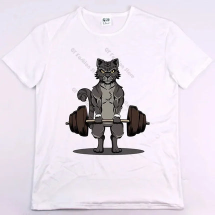 BUNS OF STEEL Rabbit Fitness Funny Gym Rat Bodybuilding Crewneck T Shirt Men Casual Short Sleeve Oversized TShirt