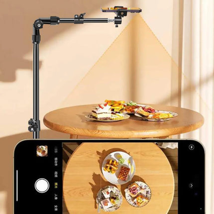 Phone Tripod Adjustable Horizontal Overhead Tripod for Filming Video Recording Live Stream