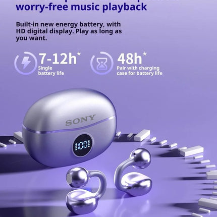 Original SONY Ear clip OWS Wireless Bluetooth Ear Clip Headphones sports Gaming Headset HIFI Surround Sound Earbuds With Mic