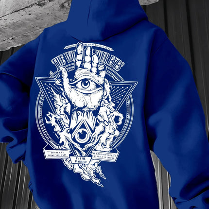 Ling Moyun'S Selected Spring And Autumn Essential Hooded Pullover Sweatshirt, Fashionable Printed Craftsmanship,