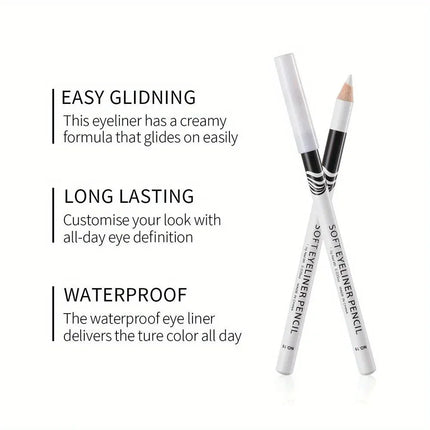 Eyeliner Pencil Eye Styling Pen Professional Portable Quick-dry Eye Liner Pen White for Female Make Up Beauty Cosmetics Tools