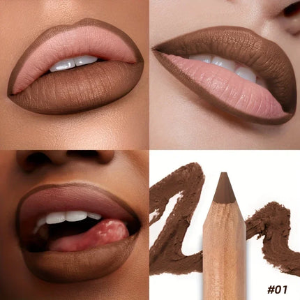 Pudaier Lip Contour 2.0 Matte Lip Liner Pencil Waterproof Long Lasting Easy Coloring With Built In Sharpener