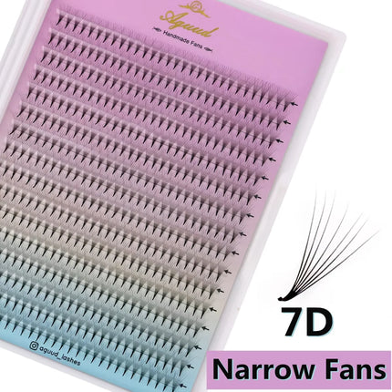 AGUUD New XL Tray Super Narrow Thin Pointy Base Premade Lash Fans 4D 5D 6D 7D 8D Russian Volume Lashes Extension Fans Makeup
