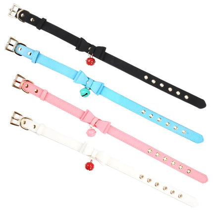 Handmade Sexy Cute Rivet Alternative metal PU Leather Collar Bell Choker Slave Costume BDSM Bondage Necklace Neckband Sex Toys