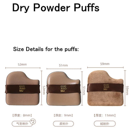 Guoxiaoniu 6PCS Makeup Blender Puff Air Cushion Foundation Sponge Loose Powder Puffs Cosmetic Applicator Tool Wholesale