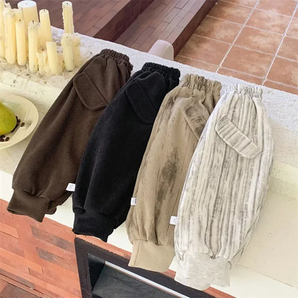 Children Pants Boys Girls Kids Autumn New Versatile Sweatpants Loose Thick Baby Sports Casual Trousers Fashion Toddler Clothing