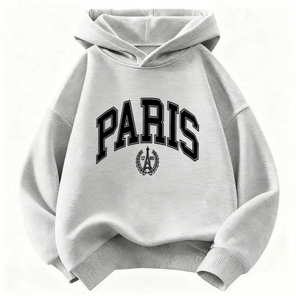 Y2k Fashion Paris Design Hoodie Kids Children's Sweatshirt Hoody for Boys Girls Autumn Spring Casual Hoodies