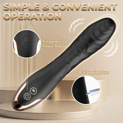 G Spot Vibrator Sex Toys Clitoris Vibrator Anal Stimulator Dildo with 10 Powerful Vibrating Modes Soft Silicone Adult Sex Toy