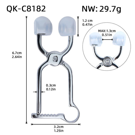 QKKQ Handheld Stainless Steel Nipple Clamp Nipples Stimulator Sexy Tools Teat Bondage For Women Couple Intimate Game BDSM Toys