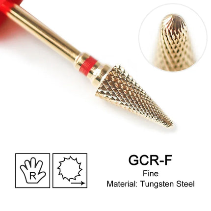 Nail Drill Bits Carbide Large Cone Electric Milling Cutter Gel Polish Remover Grinding Tools DIY Accessories Supplies