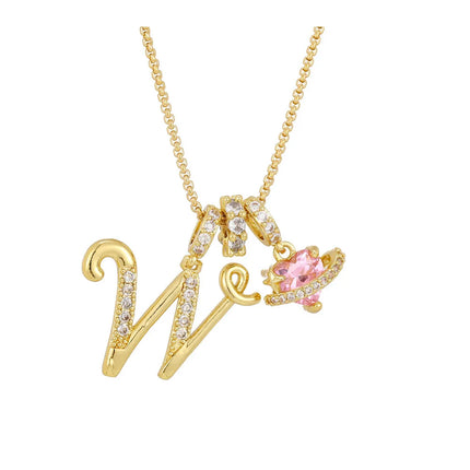 Women's Initial Heart Necklace with Customizable Name Art Design Letter Jewelry Gold Chain Set Adjustable Size Hypoallergenic