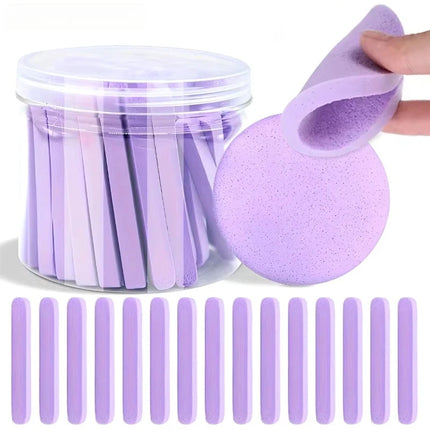 Compress Face Wash Puff with Storage Box Facial Cleansing Sponge for Makeup Remover Round Face Wash Sponge Skincare Beauty Tool