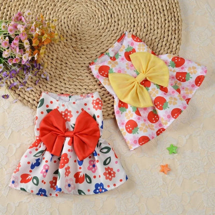 Spring Dog Princess Dress Kitten Pet Skirt Cute Dog‘s Summer Dress Bow Lace for Small Medium Puppy Poodle Chihuahua