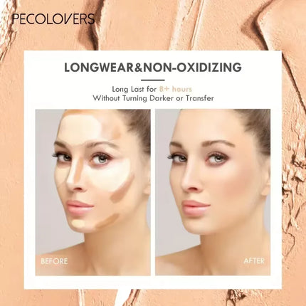 1pcs 3-Color Concealer Waterproof Full Coverage Concealer Professionally Cover Dark Circles Around Eyes and Face for All Skin