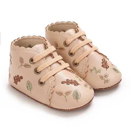 Spring and Summer New Baby Korean Version Flower Embroidered Princess Shoes For Women's Soft Soled Baby Walking Shoes