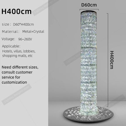 Crystal Spiral Stairs Chandelier Luxury Villa Staircase Chandelier Duplex Loft Hanging Lamp Customized Long Led Pendant Light