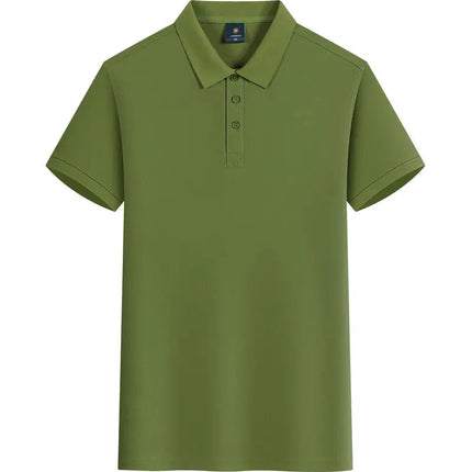 Summer 100% cotton overalls polo shirt custom company logo embroidered lapel short-sleeve T-shirt printing