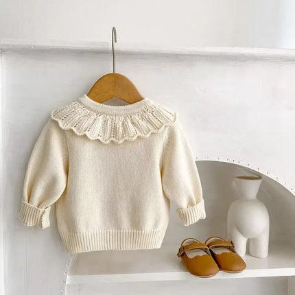 Winter Autumn Baby Girl Sweater Knit Full Sleeve Korean Infant Keep Warm Soft Princess Long Sleeve Kids Jacket Clothes 2025
