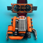Orange engine fan