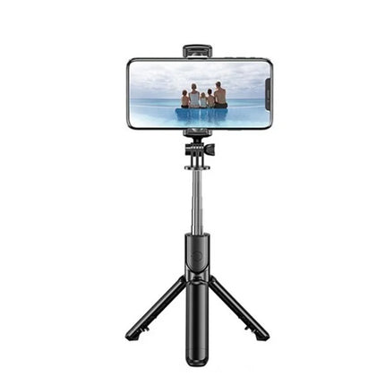 Roreta Selfie holder Tripod with Wireless Bluetooth Remote, Portables Foldable Stand for Vlog Shooting for iPhone Smartphone