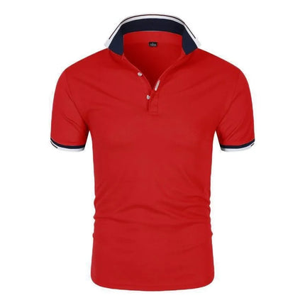 Men's Solid Color Polo Shirt 2026 Summer Casual Breathable Short Sleeve T-Shirt Youth High Quality Bussiness Slim Tees