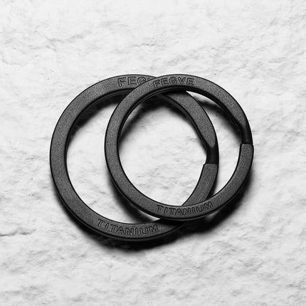Black Titanium Keyring Car Men Flat Key Chain Rings Holder Lightweight EDC ARC Keychain Buckle for Accessories Gadgets Wholesale