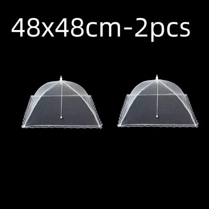 Kitchen Food Cover Foldable Anti Fly Mosquito Mesh Cover Picnic Dinner Table Umbrella Style Tent Cover Kitchen Gadgets