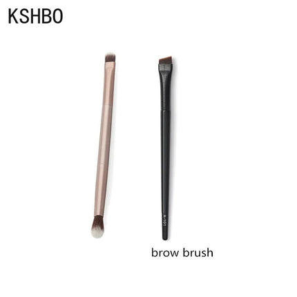 KSHBO 2pcs/set Brow Contour Brush Eyebrow Eyeliner Brush Portable Small Angled Eyebrow Liner Brush Women Makeup Cosmetic Tools
