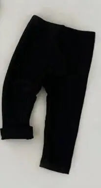 Kids Baby Spring Leggings Girls Skinny Ribbed Pants Toddler Casual Elasticity Simple Render Pants Boys Cotton Trousers