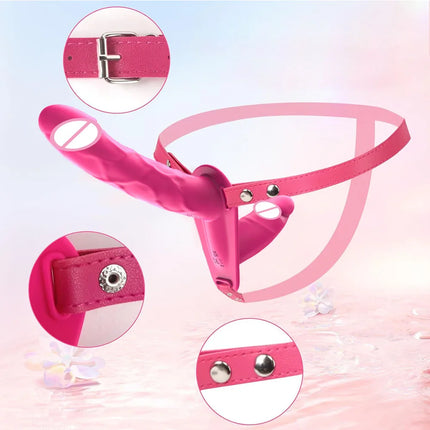 Wearable Double Vibrators Penetration G-Spot Strap On Dildo Panties for Lesbian Vagina Massager Couples Sex Toys Adult Products