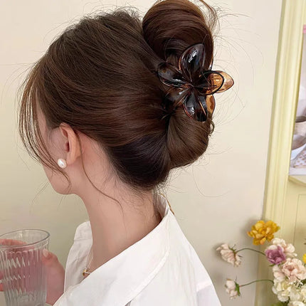 Leopard Print Flower Hair Claw Clips Women Girls Hawaiian Gradient Hairpins Hair accessories Shark Barrettes Sweet Shark Claws