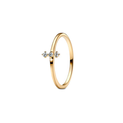 fashion 925 Sterling Silver Oval Cut Zirconium&Heart-Shaped&Double Ring&Bubble Bead Ring Golden Temperament Jewelry