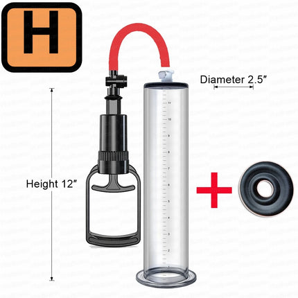 Acrylic Penis Pump Male Manual Penis Extension Enlargement Exerciser Prostate Masturbator Massager Adult Erotic Products For Man