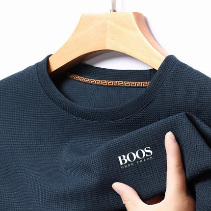 Summer New Men's Casual and Fashionable Short Sleeved T-shirt, Comfortable Round Neck Top