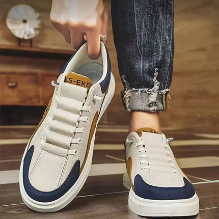 New Men's Shoes Leather Fashion Low-top Men's Casual Trendy Shoes Running Sports