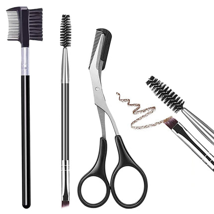 3/5PCS Eyebrow Brush Set Eyelash Comb Lash Separator Tool Professional Eye Makeup Tools With Eyebrow Trimmer Scissor For Woman