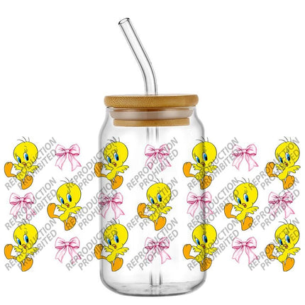 New Product Little Yellow Duck Waterproof DIY Decals 3D Transfers Stickers 16oz UV DTF for Glasses cup Wraps