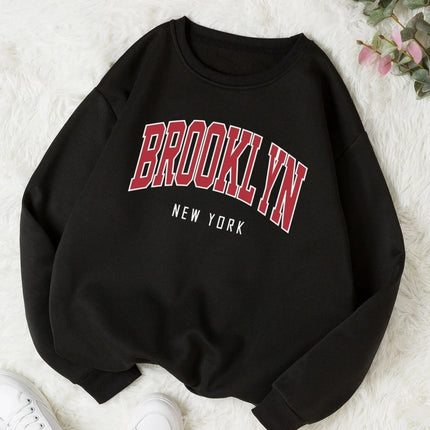 Brooklyn New Work Printed Hoodies Women Cotton Colorful Clothes  Basic Trend Hooded Tops Be Durable Harajuku Hoodie Womens