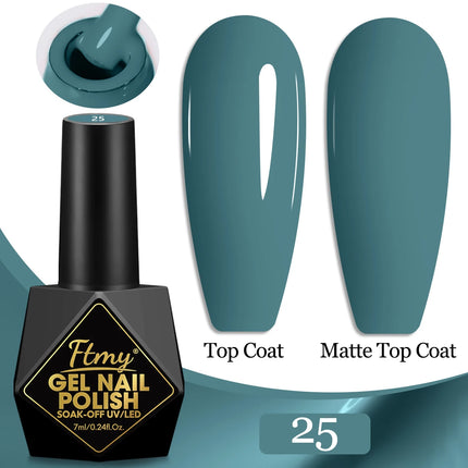 7ml Color Gel Polish Set Popular Series Nail Polish Smooth Texture Colorful Manicure UV LED Soak Off Nail Art Semi Permanent Shi