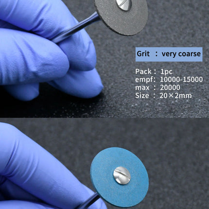 Tusden Dental Lab Rubber Daimond Zirconia Polishing Kit Pocerlian Grinding Head Dental Technician Tools Drill HP 20*2mm