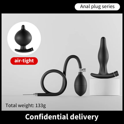 10-frequency Vibration Prostate Bead Inflation Huge Anal Plug Electric Orgasm Masturbation Massager Sex Product Butt Plug SexToy