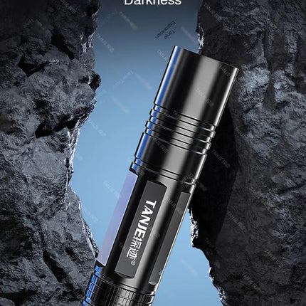 Outdoor Flashlight Small Mini Lighting Strong Light Portable Super Bright Rechargeable Hand Lamp for Hiking/Camping/Emergency