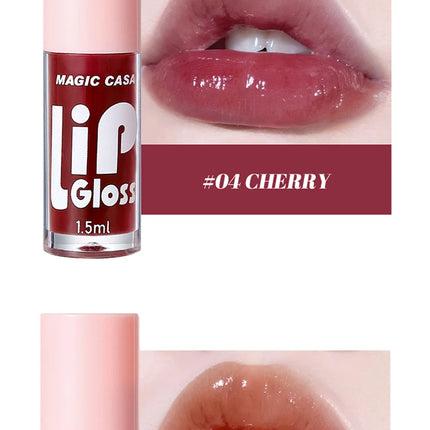 MAGIC CASA 6-Piece Set Water-Gloss Jelly Lip Oil - Plumping, Hydrating, Makeup Base, Long-Lasting Moisture