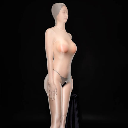 Sexy Oil Shiny Full Body Zentai Bodysuits Women See Through Open Crotch Jumpsuits Erotic Leotard Elastic Tights Cocoons Catsuits