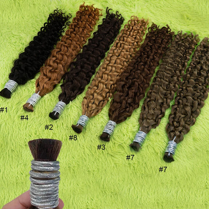 Deep Wave Hair Bulk For Boho Braids 100% Human Hair Extensions No Weft Pure Color Curly 12A Vietnamese Hair 30 inch Bundle