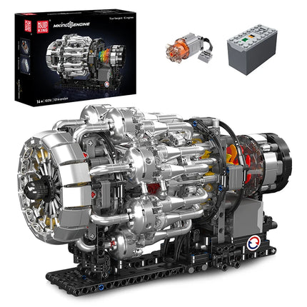 Mould King 10216 Technical Car Engine Toys The Motorized Turbojet Engine Building Block Assembly Engine Brick Kid Christmas Gift