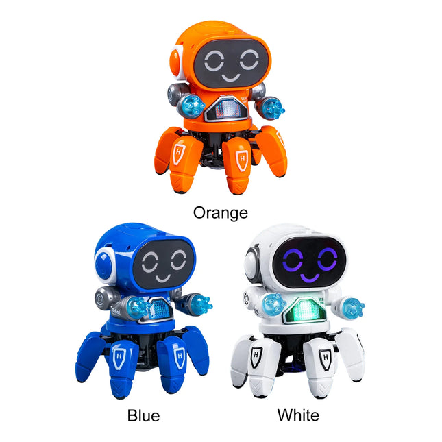 6-Claw Robot Toy for Kids Rechargeable Robots Toys with Clear Sound Flexible 90 Degree Arm for Kindergarten Kids & Street Stall