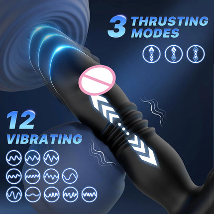 Prostate Massager Dildos Thrusting Anal Vibrator Butt Plug Male Sex Toy for Men Cock Ring Enema Products for Women Couples