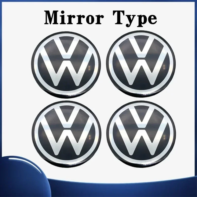 4pcs 56mm Car Wheel Center Sticker for Volkswagen VW GTI ABT Golf 5 6 Polo Passat Tiguan CC Bettle Touran Scirocco Sharan SR32